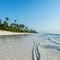 Deserted beach on island of Zanzibar