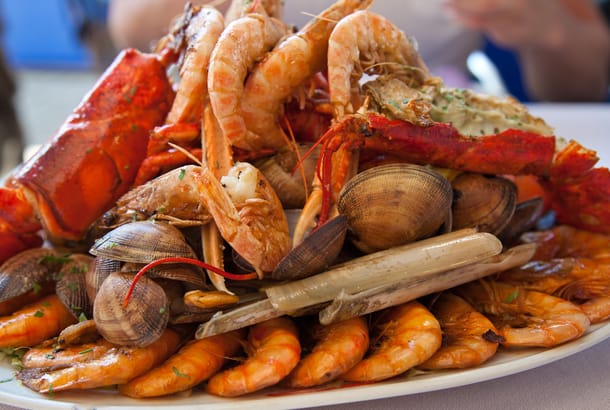 A seafood selection