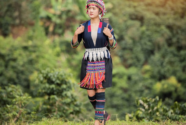 Akha Woman working in Thailand