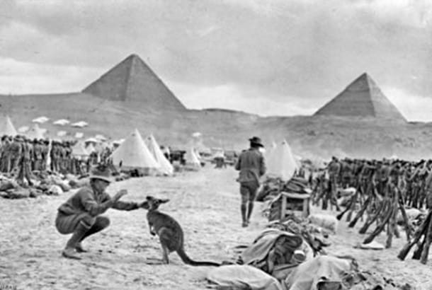 Australian troops in Egypt - ANZAC Day