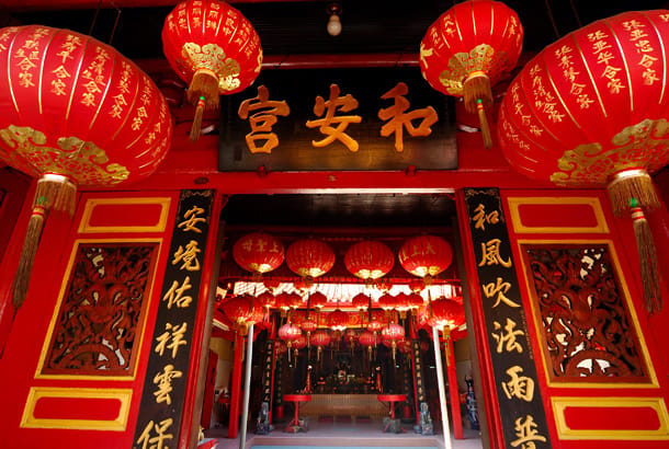 Entrance to a temple in China