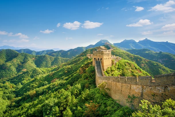 Great Wall, mountains and blue sky - China Tours - On The Go Tours
