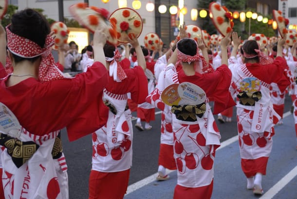 Japan-Festivals-Hanagasa-street-parade