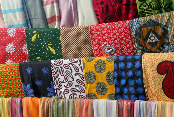 Kanga on sale in Tanzania - Top Travel Tips - On The Go Tours