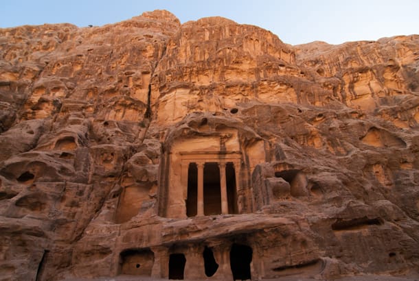 Little Petra temple facade - On The Go Tours
