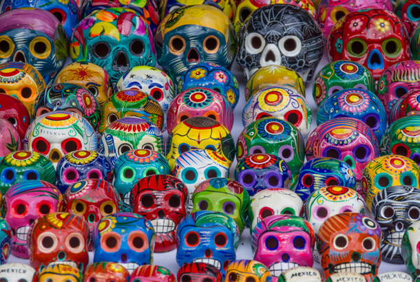 Mexican painted skulls - Top Travel Tips