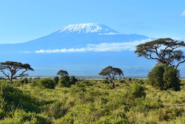Mount Kilimanjaro in Kenya Amboseli National Park