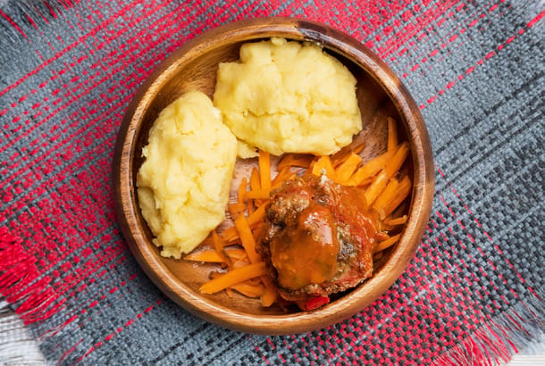 Nshima and Zambian stew - zambia
