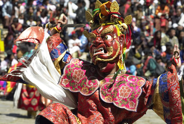 Paro Tshechu mask dance - Bhutan - On The Go Tours