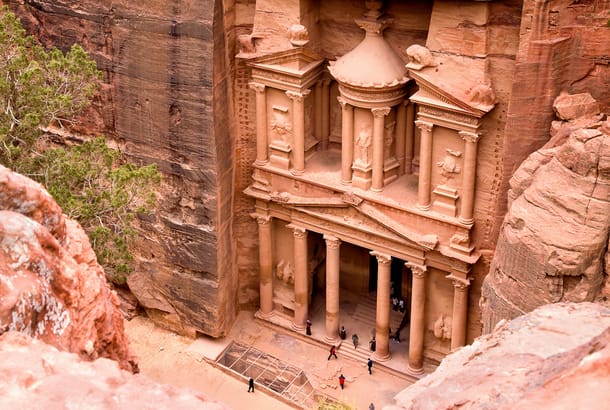 Petra Treasury from above - Jordan Tours - On The Go Tours copy