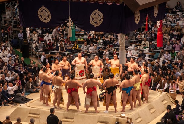 Sumo wrestling opening ceremony