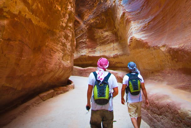 Walking down the Siq - Jordan Tours - On The Go Tours