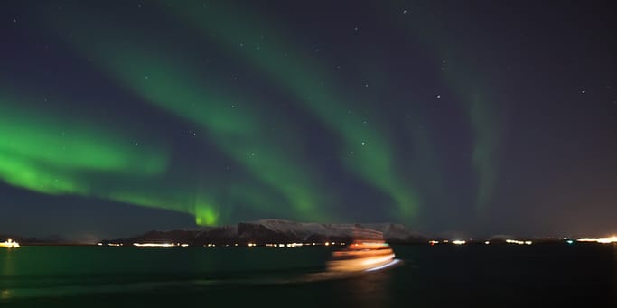 Northern Lights by Boat