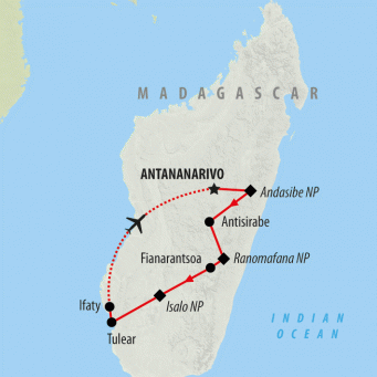 1000 Views of Madagascar - 12 days map