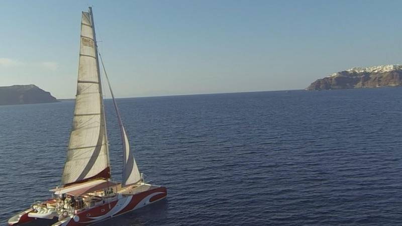 Santorini Sailing Dream Catcher with BBQ Lunch and Drinks