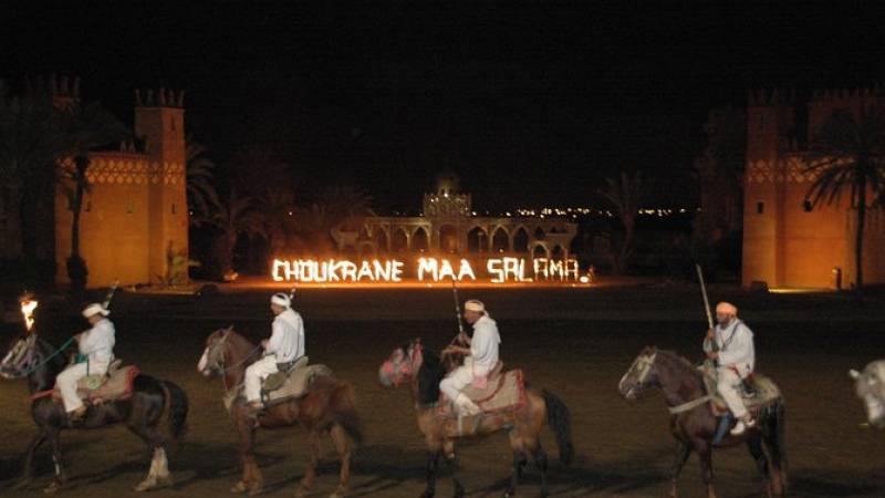 Moroccan Dinner and Show at Fantasia Restaurant in Marrakech