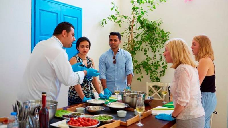 Santorini Small-Group Cooking Class and Wine Tasting