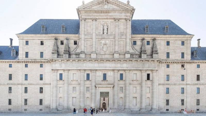 El Escorial Monastery and the Valley of the Fallen from Madrid