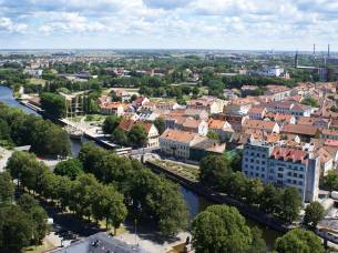 A birds eye view of Klaipeda city, Lithuania