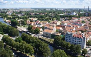 A birds eye view of Klaipeda city, Lithuania