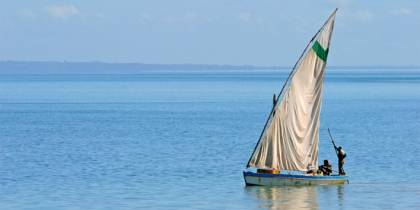 A traditional Dhow off the coast of Mozambique