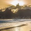 The sweeping bay of Ipanema beach in Rio de Janeiro