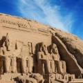 Ancient ruins standing majestically against the sky in Aswan