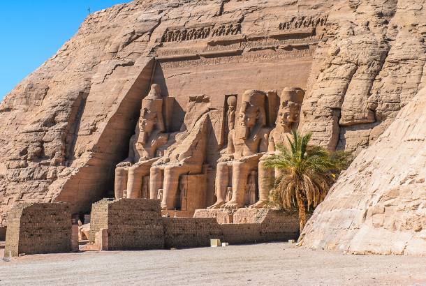 Abu Simbel with bright blue sky - Egypt Tours - On The Go Tours