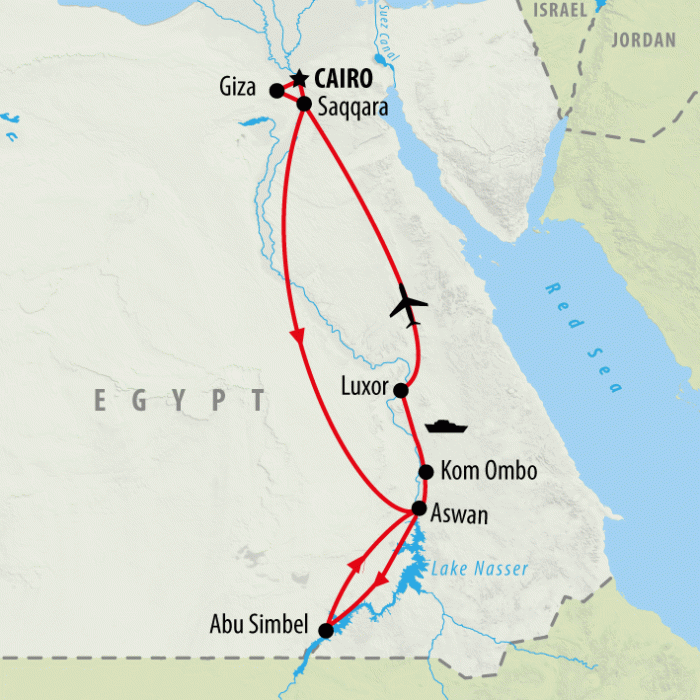 tourhub | On The Go Tours | Abu Simbel Sun Festival Oct 2024 - 10 days | Tour Map