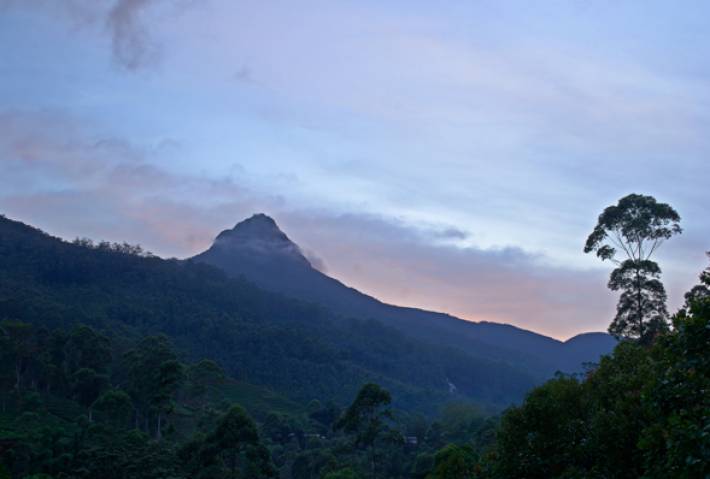Adam's Peak at sunset - Highlight