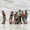 The salt encrusted pools at Pamukkale