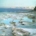 The salt encrusted pools at Pamukkale