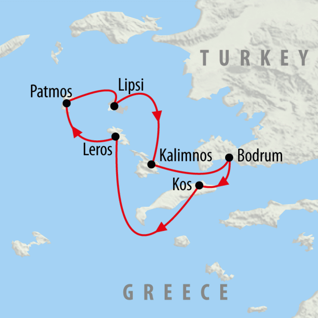 Aegean Islands Escape - 8 Days map