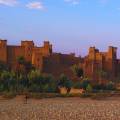 Sand coloured kasbah in Ait Benhaddou
