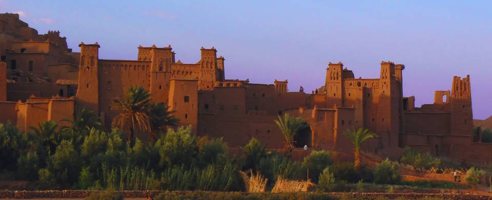 Sand coloured kasbah in Ait Benhaddou