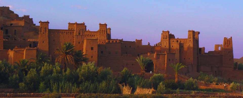 Sand coloured kasbah in Ait Benhaddou