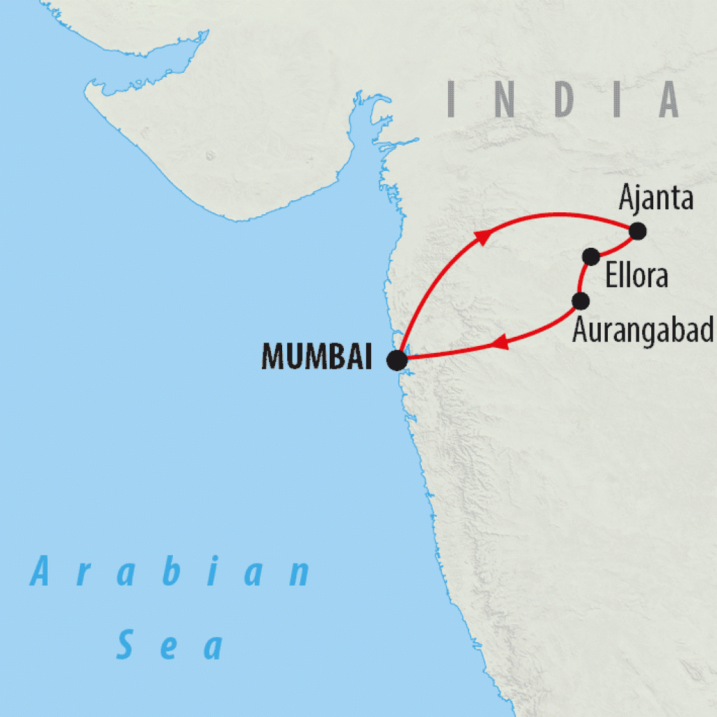 Ajanta & Ellora - 4 days map