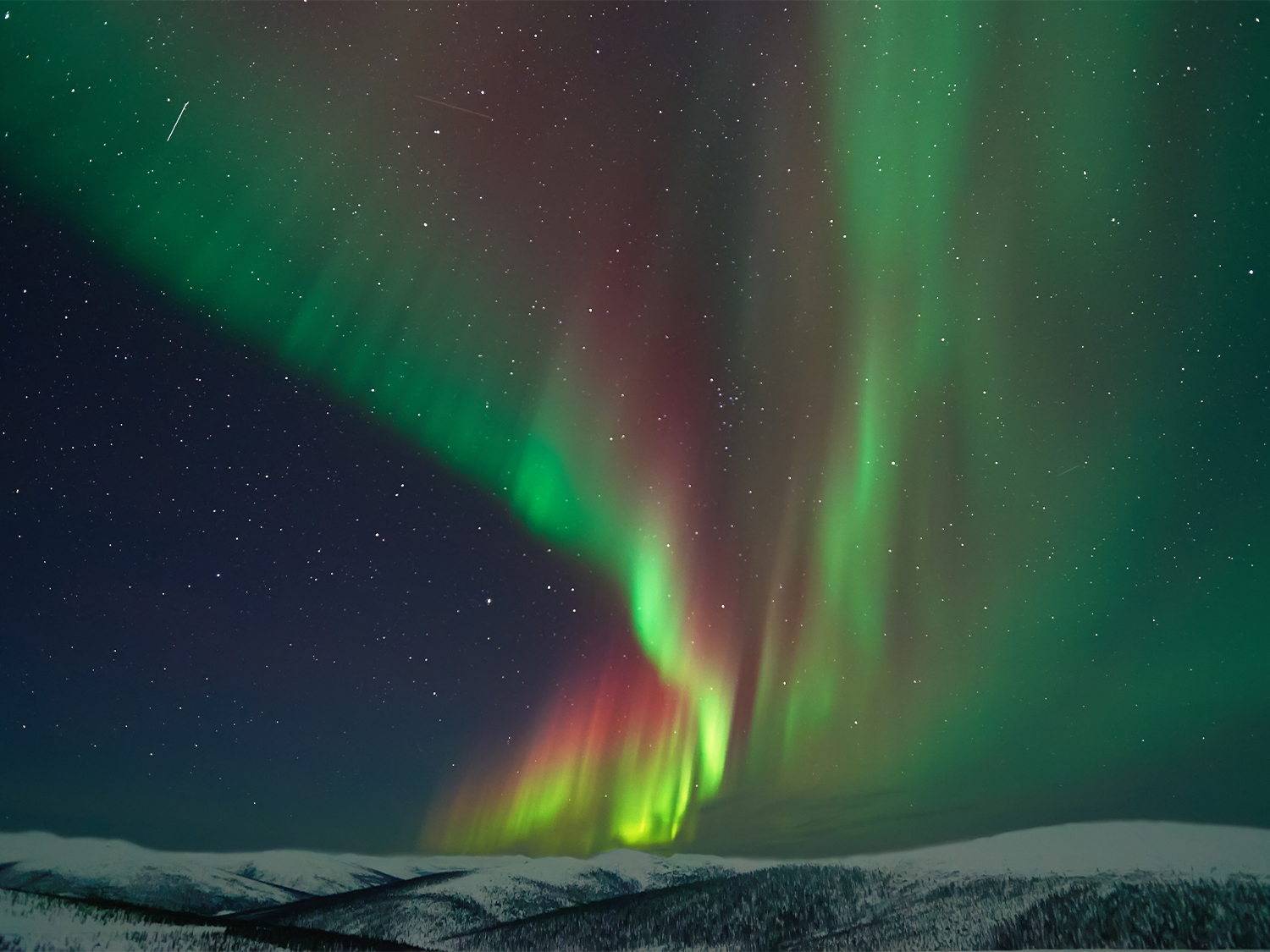 the northern lights over Alaska 