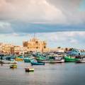 The white fortress of Qaitbay in Alexandria