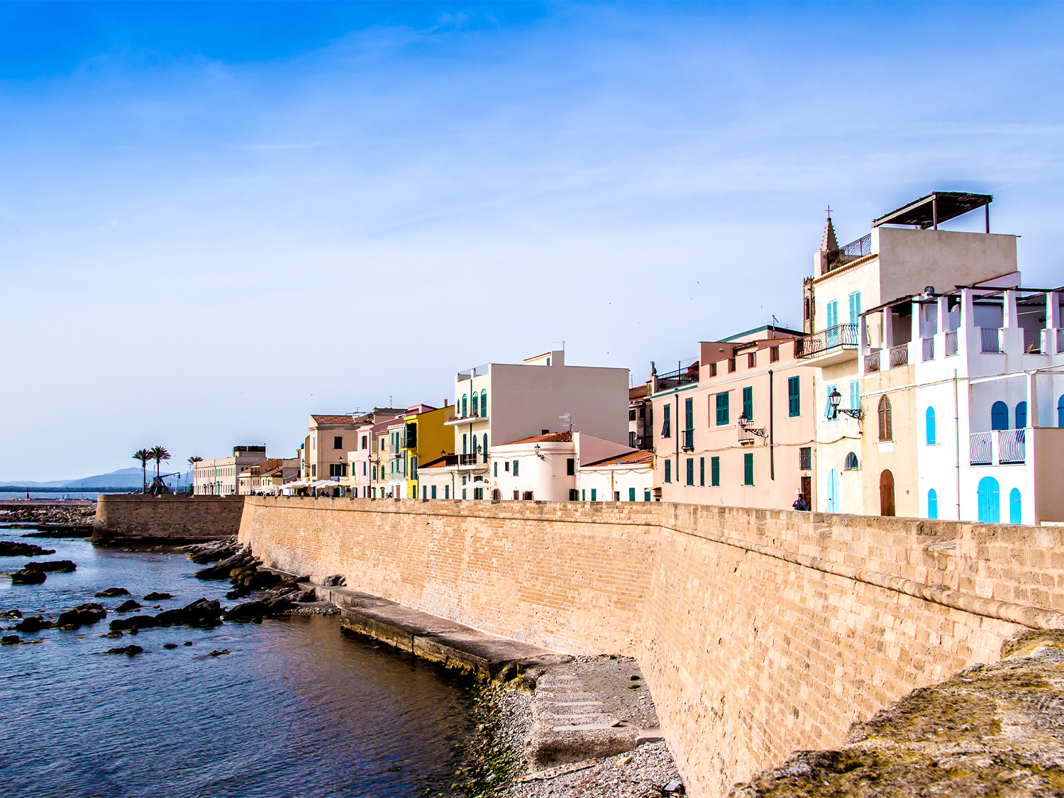 The town of Alghero in Sardinia, Italy