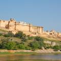 A-sunny-blue-sky-day-at-the-Amber-Fort-in-Jaipur