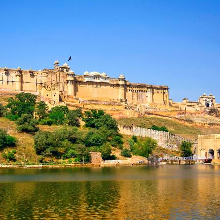 Amber Fort from the water - India Tours - On The Go Tours
