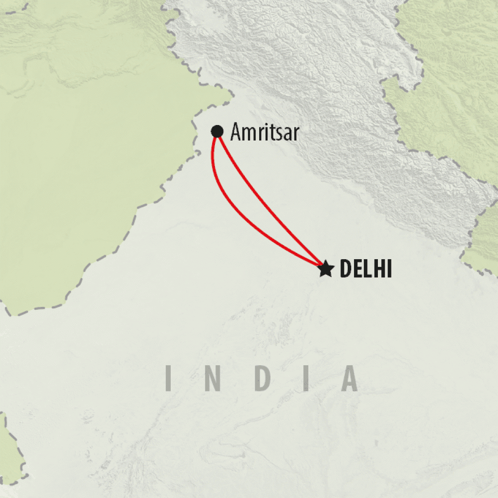 Amritsar - 4 days map