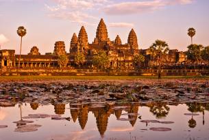 Angkor Wat in Cambodia at sunset - Southeast Asia - On The Go Tours