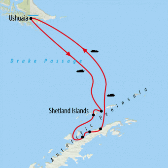 Antarctica Explorer - 10 days map