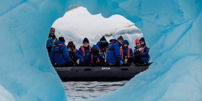 Group on zodiac boat | Antarctica