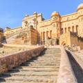 A-sunny-blue-sky-day-at-the-Amber-Fort-in-Jaipur