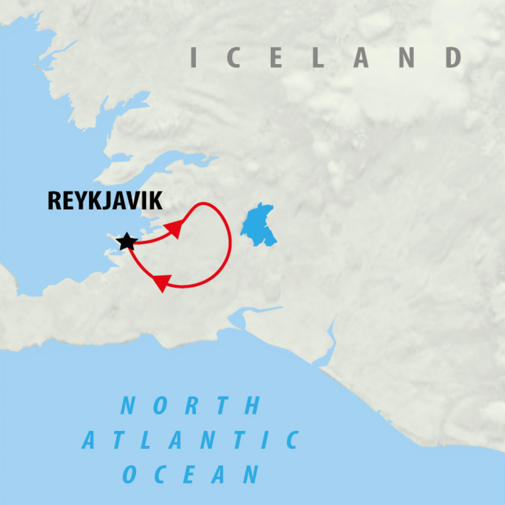 Arctic Aurora 4X4 Adventure - 1 day map