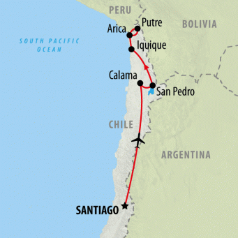 Atacama & the North - 10 Days map