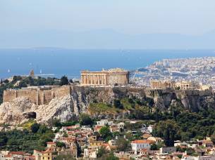 Athens Acropolis and Cityscape From Mount Lycabettus